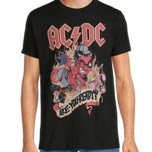 AC DC Are You Ready unisex T-Shirt, NWT, black with colorful graphic, S